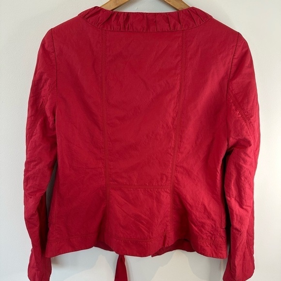EUC Elie Tahari Zaria Red Fitted Zip Up Jacket - Picture 5 of 12